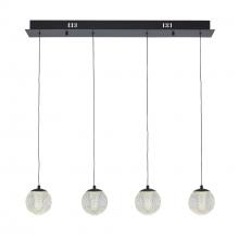  MDN-1634 BK - Sunburst 4 - Light LED Linear Pendant